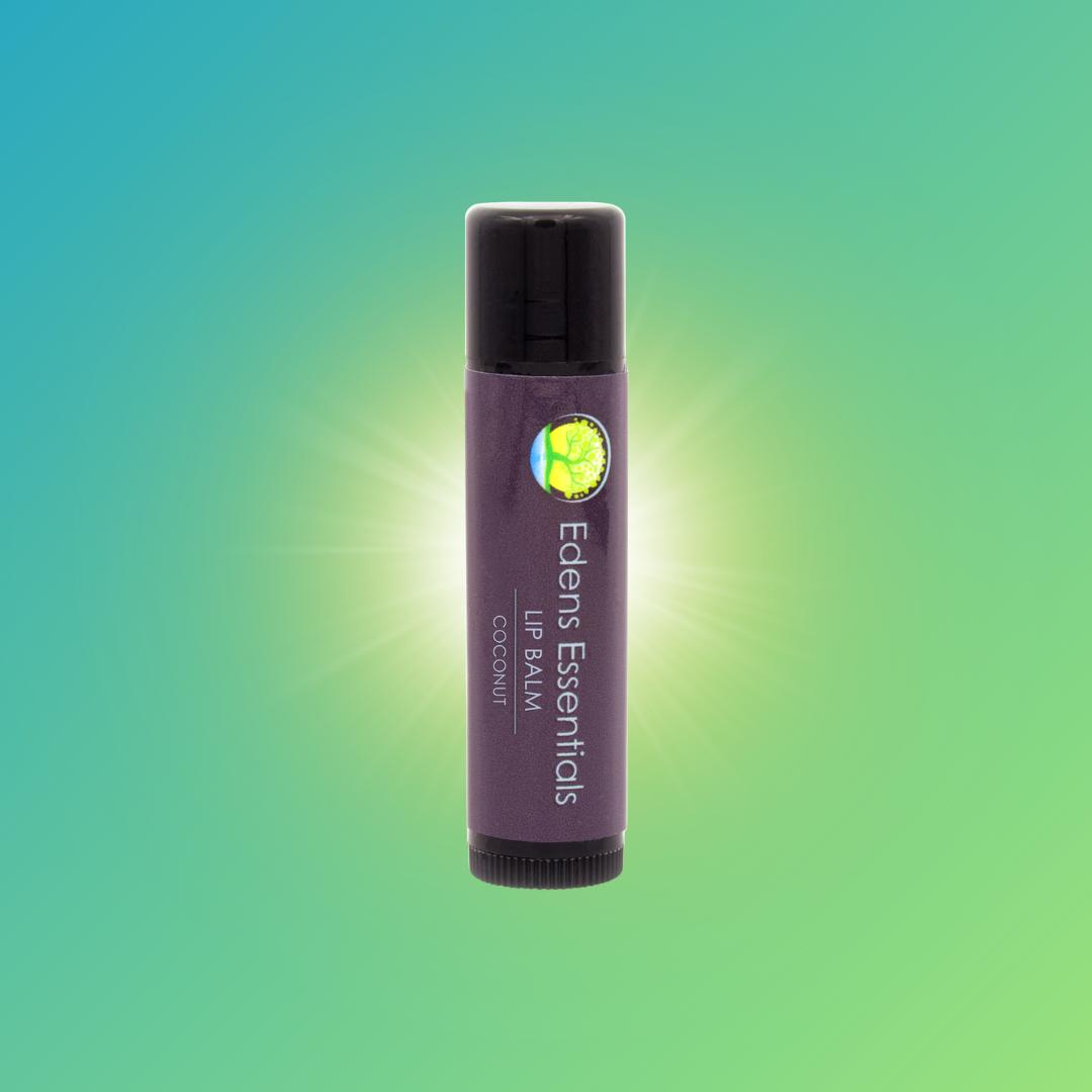 Edens Chapstick with organic coconut oil, shea butter, and rosehip oil to hydrate, protect, and restore chapped lips with natural ingredients.