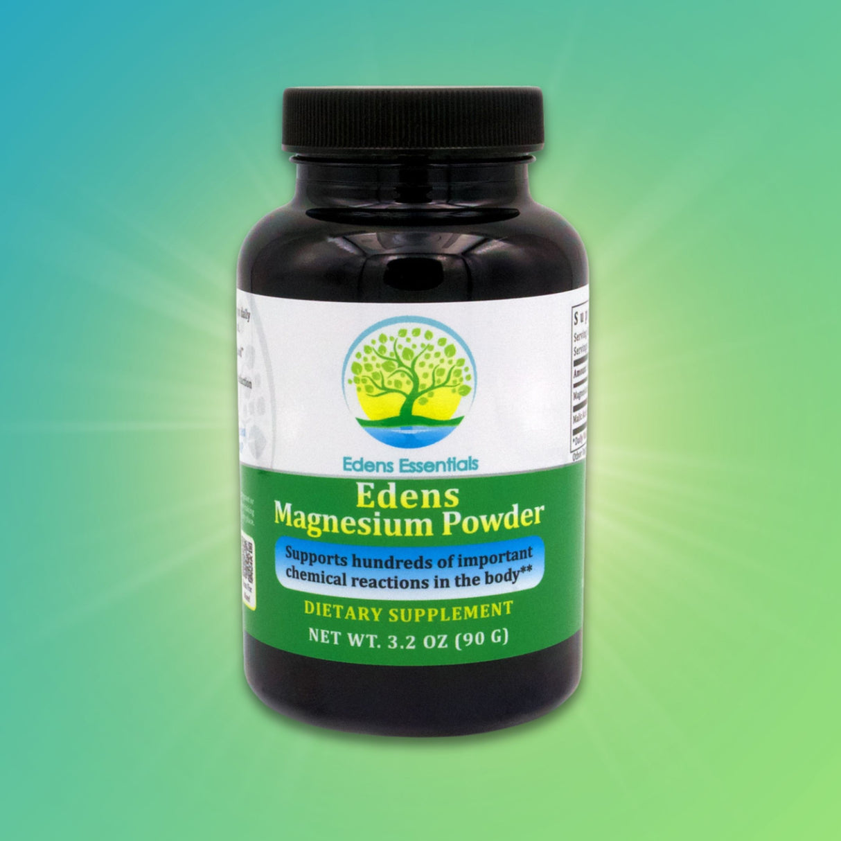 Edens Magnesium powder, featuring highly absorbable magnesium malate to support muscle function, bone health, and stress response.