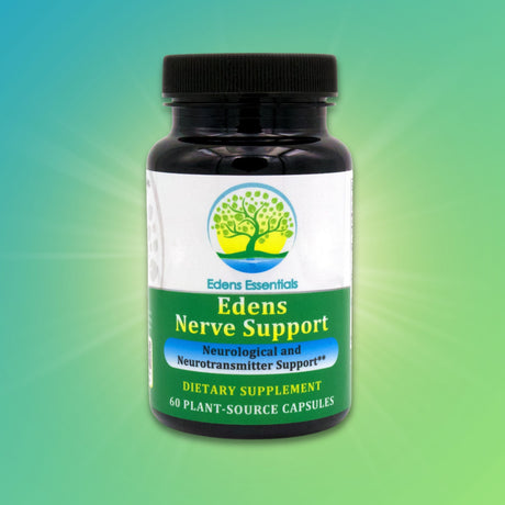 Edens Comprehensive Neurological Support, featuring a blend of botanicals, minerals, and lipids to promote brain and nerve health, protect neurological function, and support cognition.