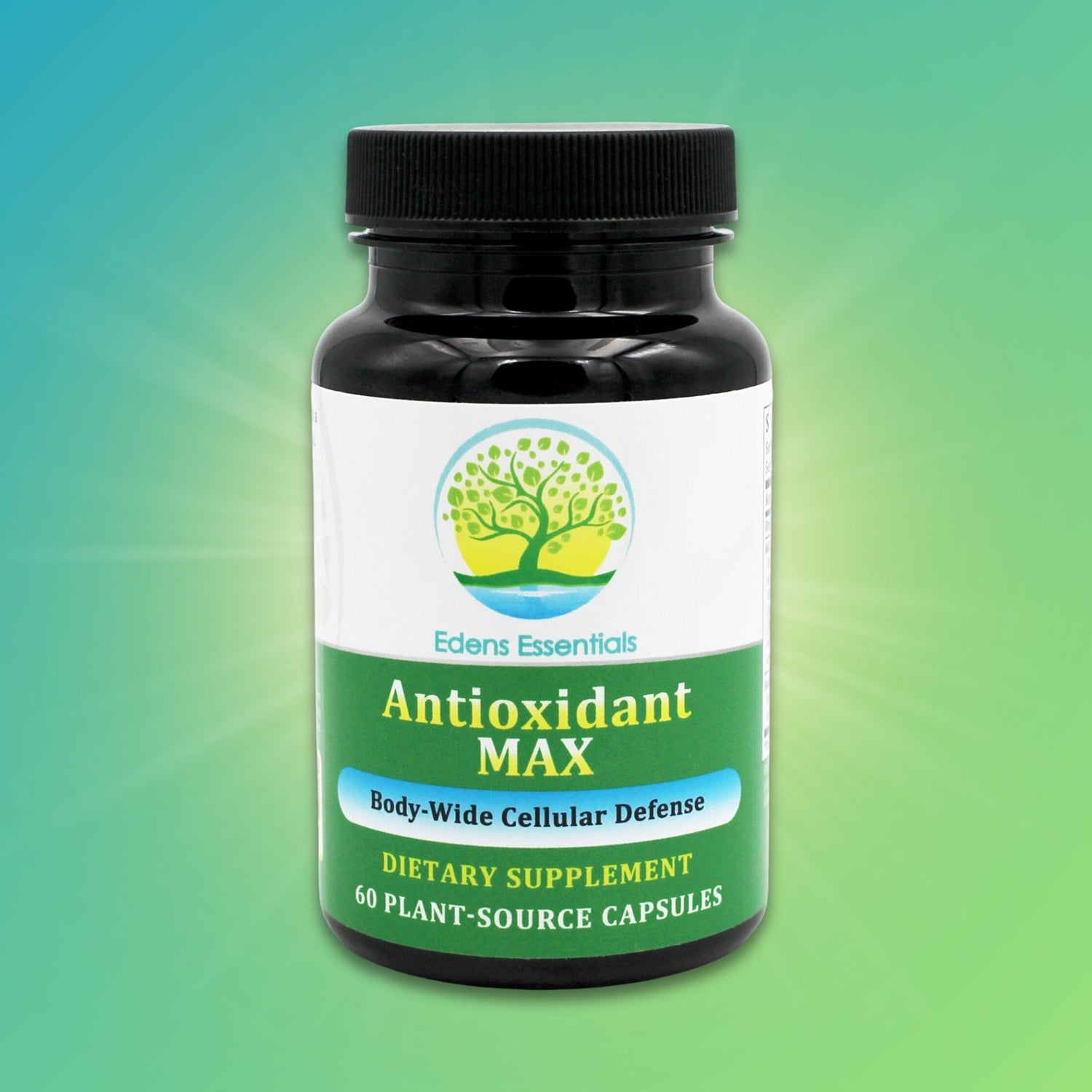 Edens Antioxidant Max, featuring algae-sourced astaxanthin, a potent carotenoid antioxidant supporting cardiovascular health, skin and eye health.