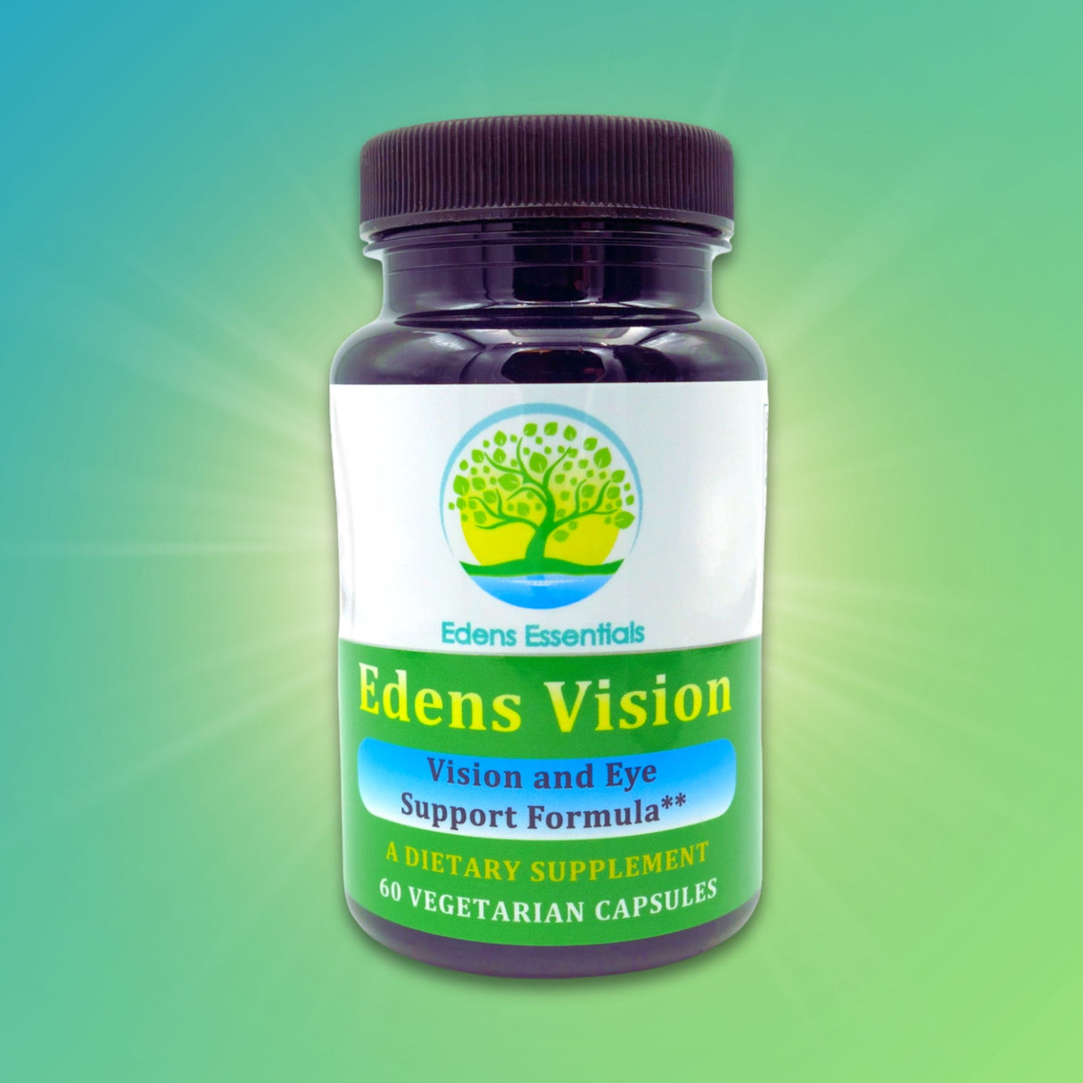 Edens Vision, featuring lutein, zeaxanthin, and a botanical blend to support macular health, eye integrity, and overall vision.