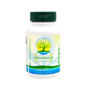 Organigold Curcumin 60 capsules, featuring highly bioavailable organic turmeric curcumin for powerful anti-inflammatory and antioxidant support to enhance joint, heart, and overall health.